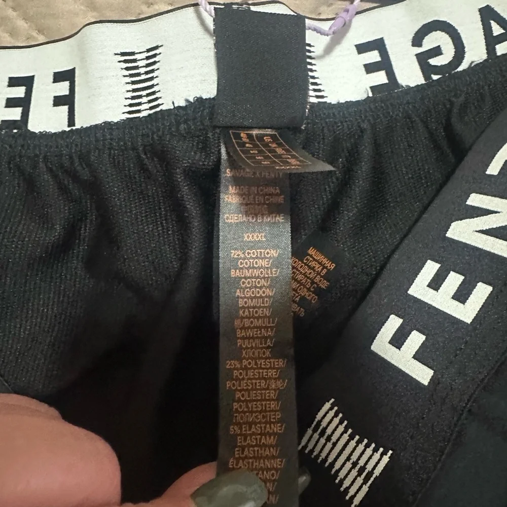 NWT Men’s‎ SAVAGE X FENTY FRENCH TERRY SLEEP PANT Black Loungewear Size XXXXL.